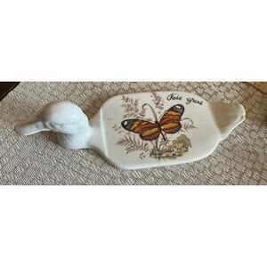 Vintage Porcelain Duck shaped pate’ tray French